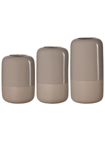 Ritzenhoff & Breker 3er Set Vasen Dome 20/25/30 cm in Braun
