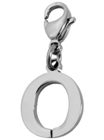 Adeliás Unisex Anhänger – Buchstabenanhänger aus Edelstahl in silber