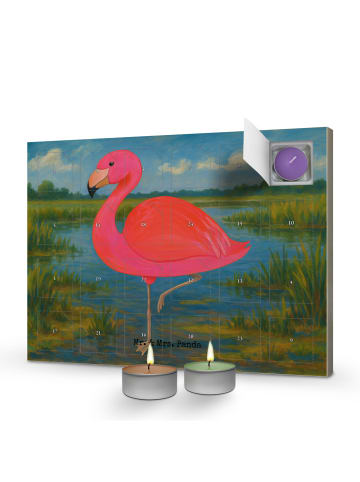 Mr. & Mrs. Panda Duftkerzen Adventskalender Flamingo Classic Des... in Weiß