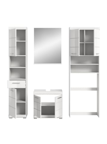 ebuy24 Badmöbelset Scout (4-teilig) Weiß 190 x 34 cm