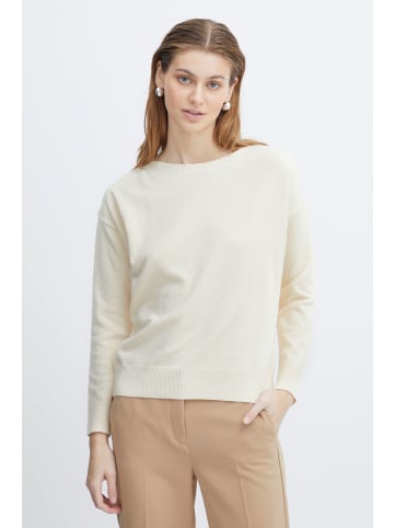 ICHI Strickpullover IHALPA LS2 - 20108043  Strickpullover mit U-Boot-Ausschnitt in Beige
