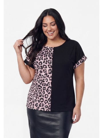 faina Women Plus Size T-Shirt in Multicolor Black