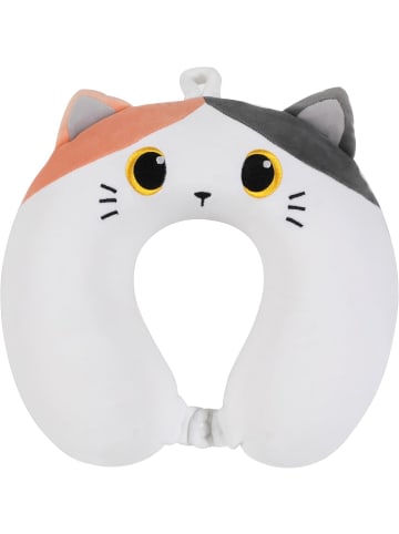 i-Total Reisekissen Nackenkissen weich für Nackenstützen Motiv orange Katze