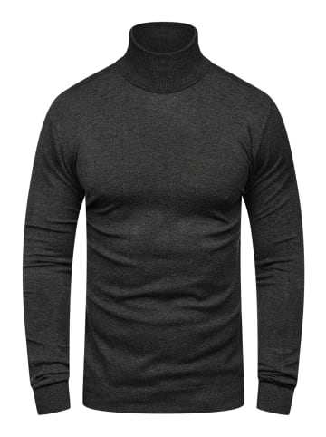 behype Rollkragenpullover TIBERIUS in Dunkelgrau