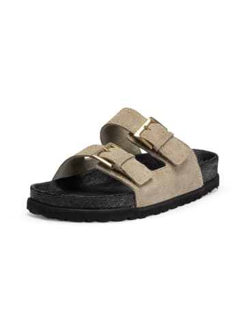 VITAFORM Veloursleder Pantoletten in taupe