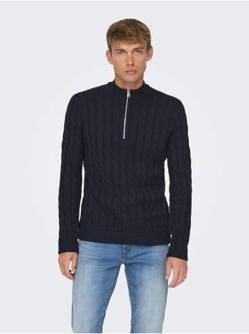 ONLY & SONS Strickpullover in Dark Navy