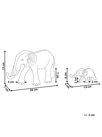 Beliani 1er-Set Dekofigur SEDLARI in Gold
