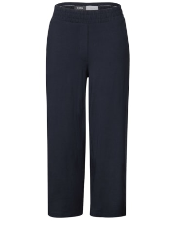 Cecil Wide Leg Jersey-Hose in Blau