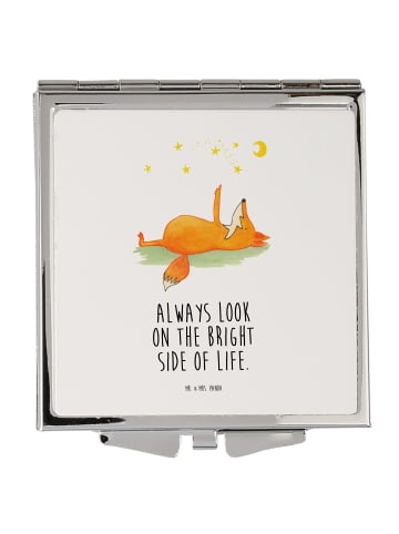 Mr. & Mrs. Panda Taschenspiegel Fuchs Sterne mit Spruch in Weiß