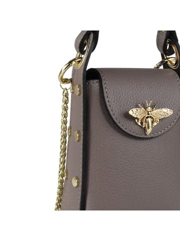 Toscanto Leder Umhängetasche Toscanto Tasche braun, taupe ca. 13cm