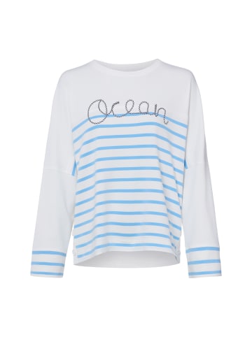 MARC CAIN SPORTS Sweatshirt in weiß hellblau - 0001