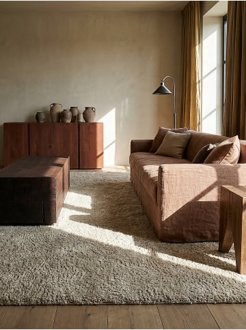 KADIMA DESIGN Shaggy-Teppich Kuschelig LYNE Weich Wohnzimmer in Beige