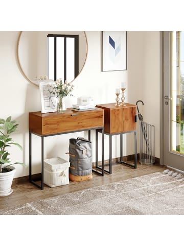 HOMCOM Konsolentisch-40L x 30B x 76H cm-Naturholz