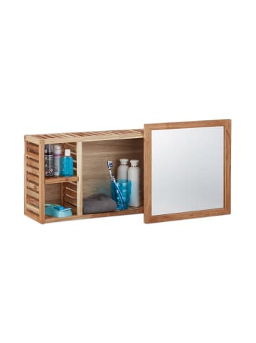 relaxdays Wandregal in Natur - (B)80 x (H)30 x (T)17 cm