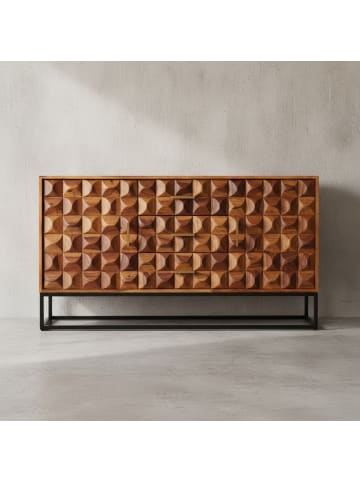 KADIMA DESIGN Sideboard 145x81x45 cm Massivholz / Metall Anrichte, Kommode