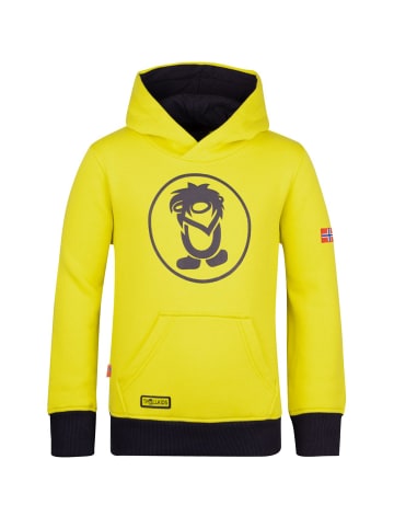 Trollkids Hoodie Pullover mit Kapuze "Troll" in Trübes Gelb/Marineblau