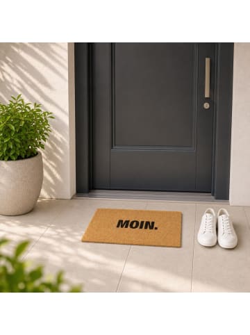 relaxdays Fußmatte Moin in Braun - (B)60 x (T)40 cm