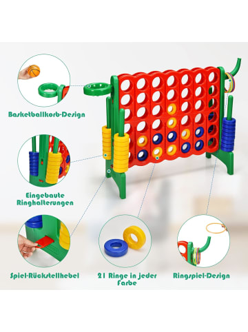 COSTWAY Vier-Gewinnt Spiel in Grün