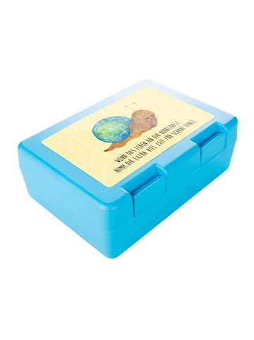 Mr. & Mrs. Panda Brotbox Schnecke Sir mit Spruch in Gelb Pastell