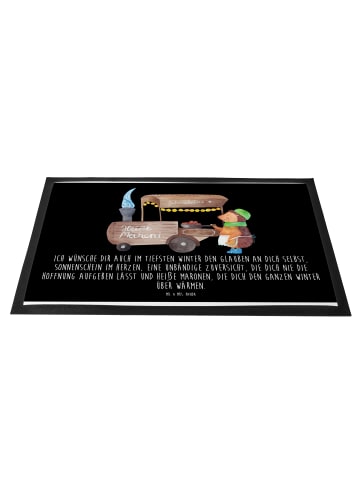 Mr. & Mrs. Panda Schmutzmatte Igel Maronen mit Spruch in Schwarz