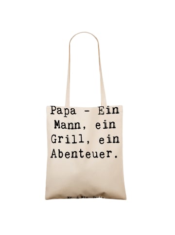 Mr. & Mrs. Panda Tasche Spruch Papa Abenteuer mit Spruch in Creme