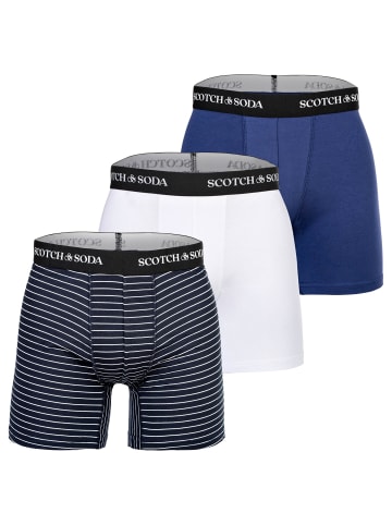 Scotch & Soda Boxershort 3er Pack in Blau/Weiß
