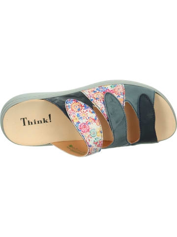 Think! Tieffußbett Pantolette CAMILLA DAMEN in Indigo/Kombi
