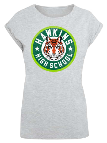 F4NT4STIC T-Shirt Stranger Things Hawkins Tiger Circle in grau meliert