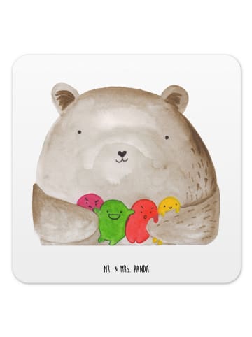Mr. & Mrs. Panda Untersetzer für Gläser Bär Gefühl ohne Spruch in Weiß