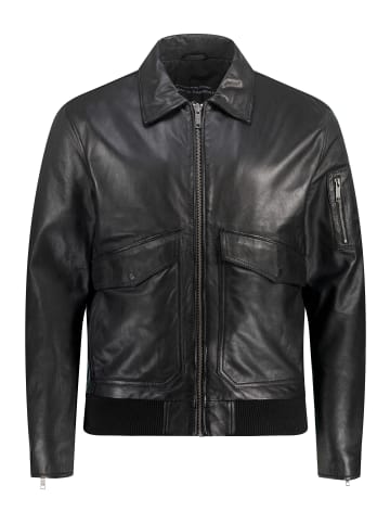 JP1880 Lederjacke in schwarz