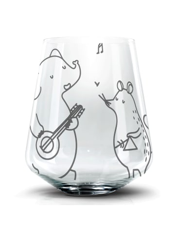 Mr. & Mrs. Panda Blümchentailglas Big Einheit ohne Spruch in Transparent