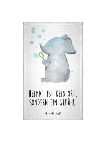 Mr. & Mrs. Panda Mini-Handtuch Elefant Seifenblasen mit Spruch in Weiß