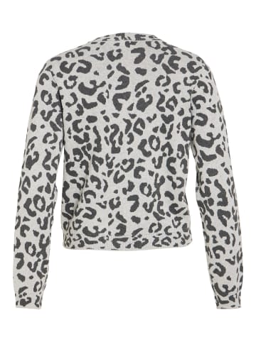 Vila Strickjacke in Light Grey Melange