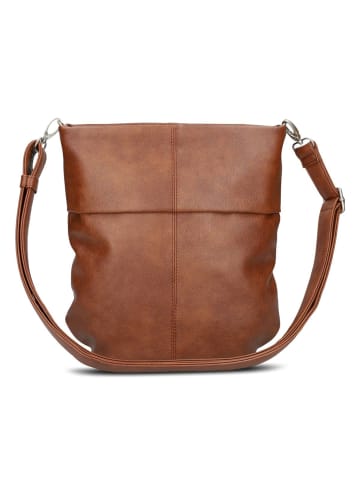 Zwei Mademoiselle.M Schultertasche 27 cm cognac