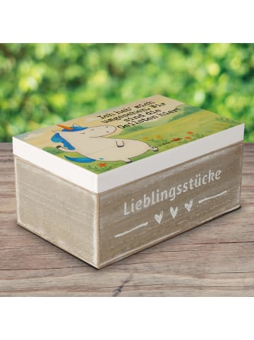 Mr. & Mrs. Panda Box Einhorn Mann Design mit Spruch in Weiß