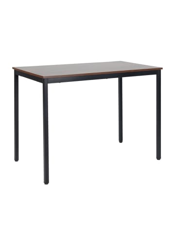 relaxdays Esstisch in Dunkelbraun/ Schwarz - (B)110 x (H)76 x (T)60 cm