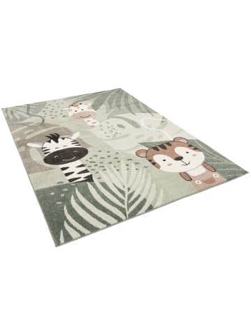 Pergamon Kinder Teppich Softstar Kids Safari Friends in Groen