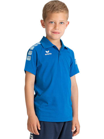 erima Essential 5-C Poloshirt in new royal/weiss