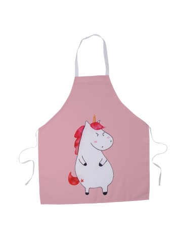 Mr. & Mrs. Panda Schürze Einhorn Wut ohne Spruch in Rot Pastell