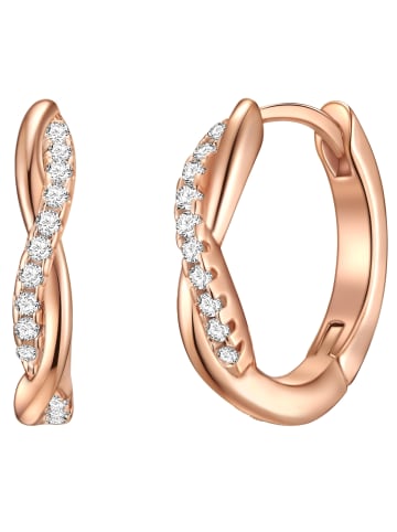 Rafaela Donata Creolen Sterling Silber Zirkonia in roségold