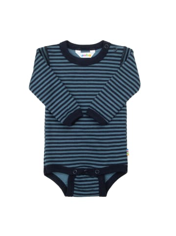 Joha Langarmbody Merinowolle in blau