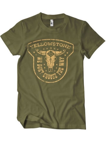 yellowstone T-Shirt "We Don't Choose The Way" in Grün