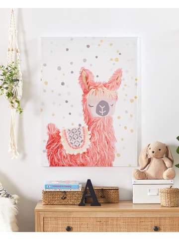 Beliani Canvas AFASSA in Rosa/Weiß - (W) 60 x (H) 80 x (L) 4 cm