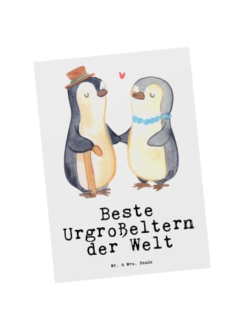 Mr. & Mrs. Panda Wanddeko Pinguin Beste Urgroßeltern der Welt mi... in Weiß
