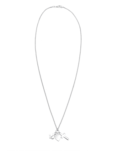 Elli Halskette 925 Sterling Silber Anker, Herz, Kreuz in Silber