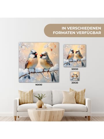 MuchoWow Leinwand Bilder Pastellblau