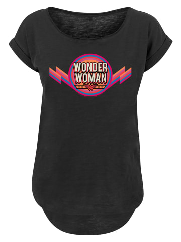 F4NT4STIC Long Cut T-Shirt DC Comics Wonder Woman Rainbow Logo in schwarz