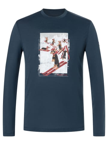 super.natural M DACHSHUND PARTY LS in blau