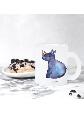 Mr. & Mrs. Panda Glas Einhorn Nashorn ohne Spruch in Transparent