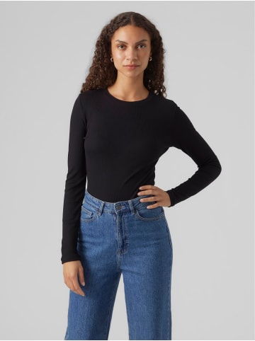 Vero Moda Dünner Pullover Langarm Shirt VMROMA in Schwarz